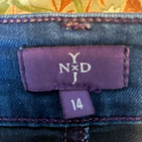 NYDJ Alina Legging Ankle Blue Stretch Jeans, Size 14 - Picture 2 of 7